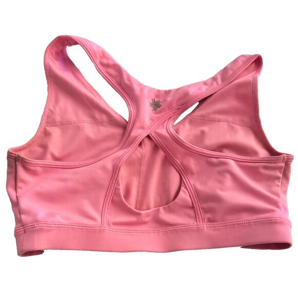 Tek Gear High Impact Sports Bra Pink Racerback Size Medium Preowned Excellent - Picture 3 of 3